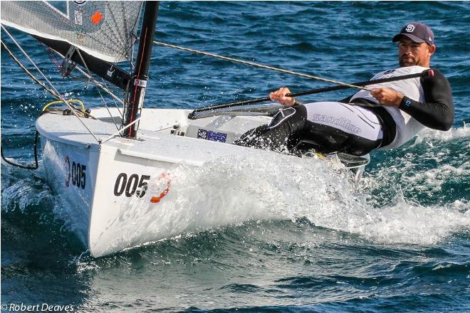 Finn contender Caleb Paine makes the hard work count - 2016 Rio Olympic Games ©  Robert Deaves